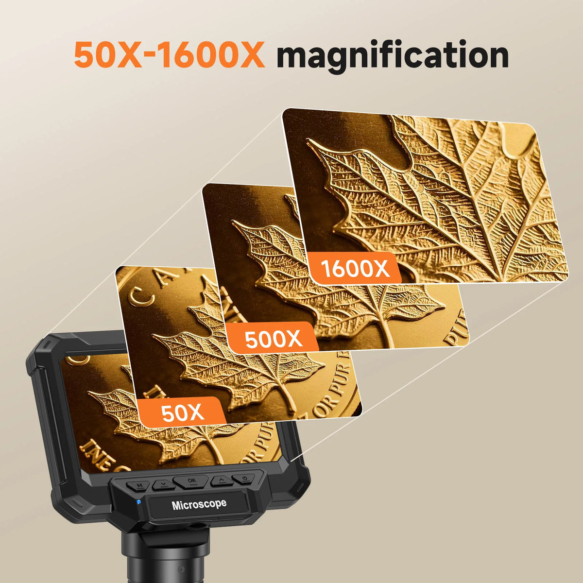 MK5 Digital Microscope with 4.3-Inch Screen