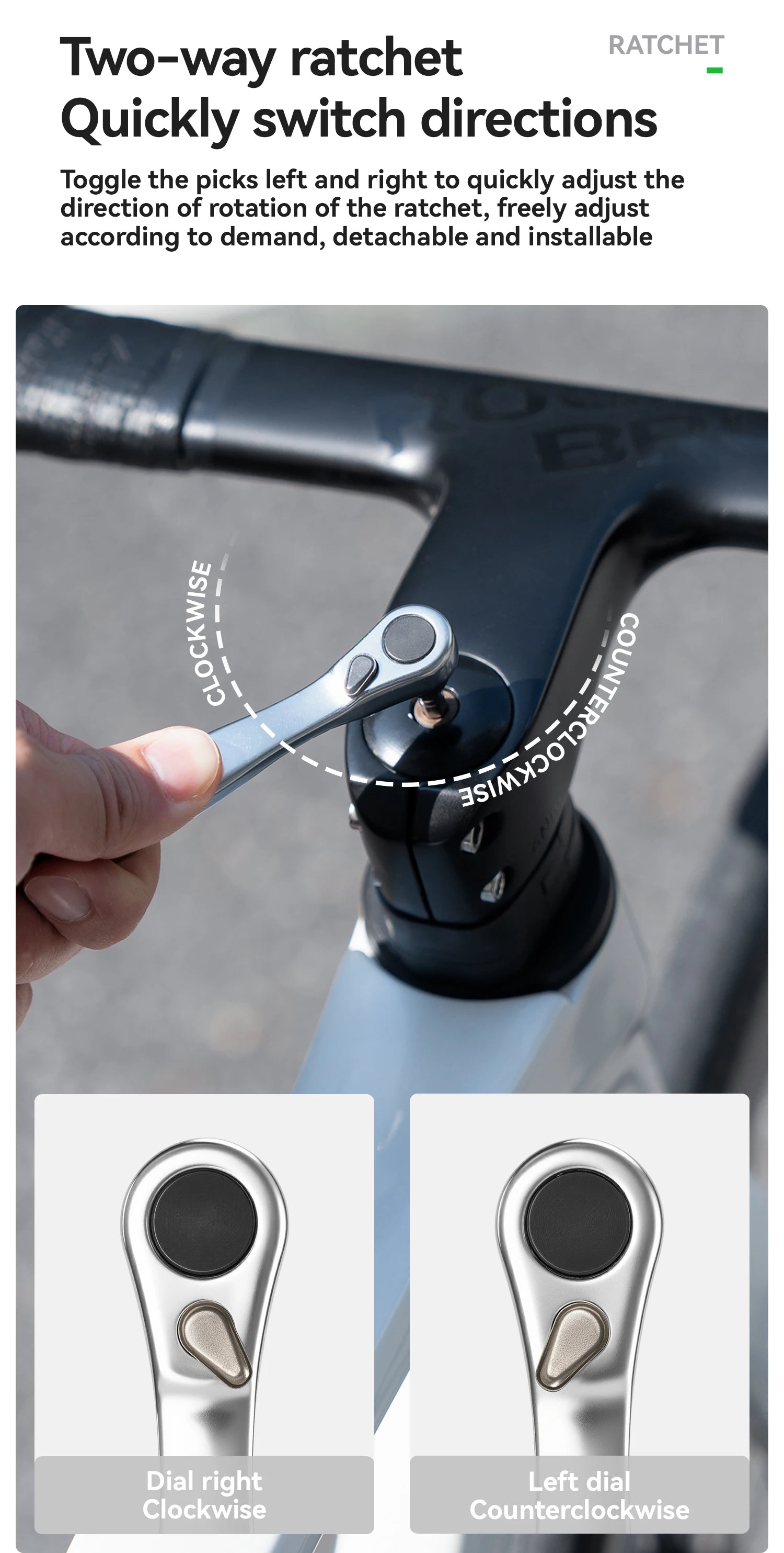 Trousse d’outils de réparation vélo avec clé à cliquet et leviers de pneu  