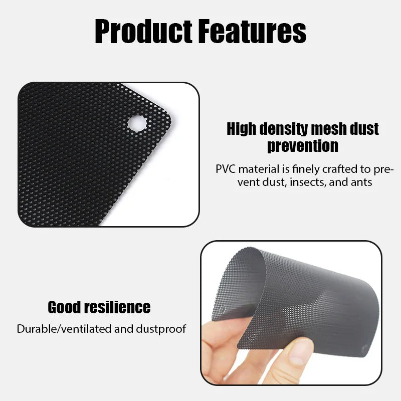 Rejilla de refrigeración para chasis de PC, malla de polvo, funda de ventilador, filtro de polvo, red de red, cubierta de polvo para PC