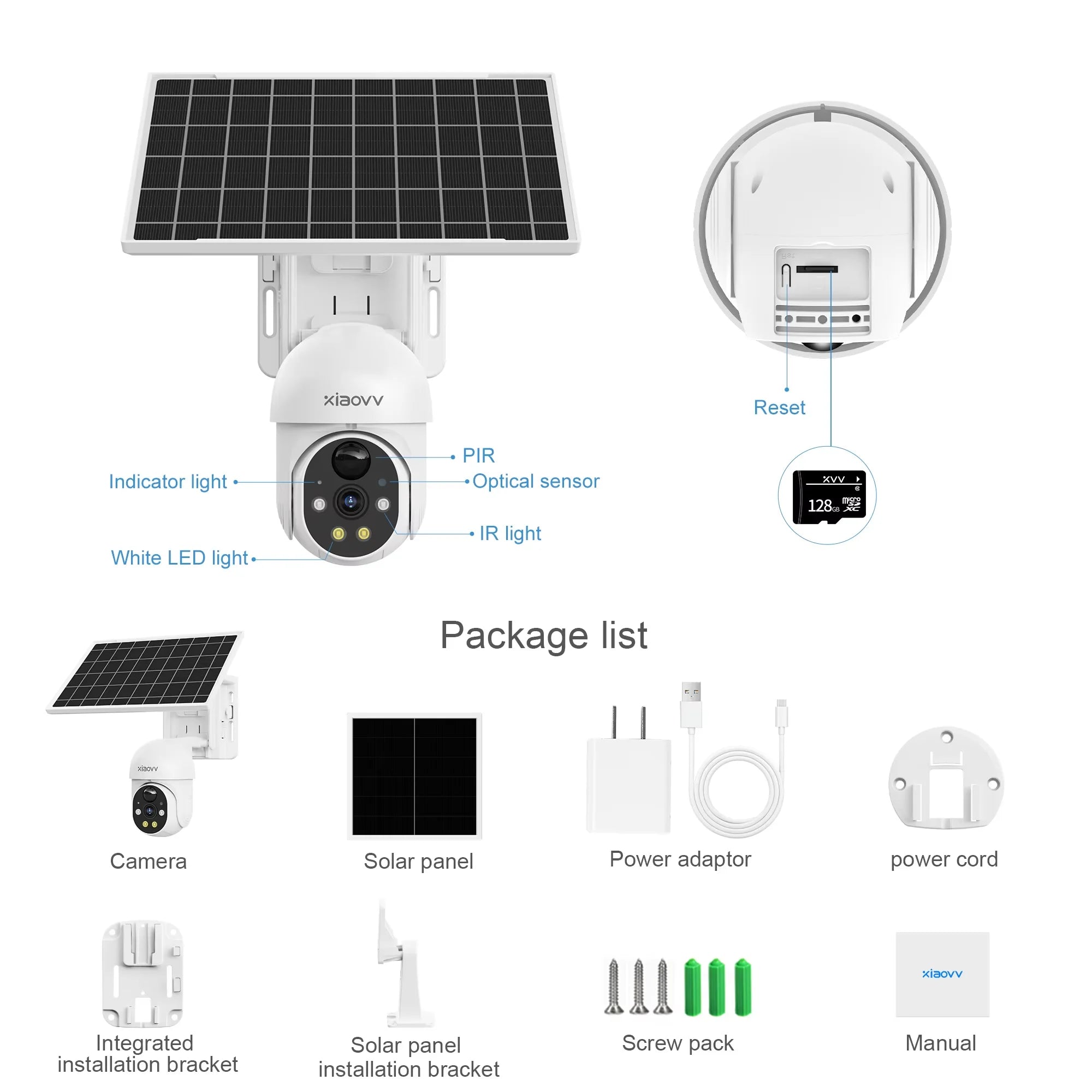 Solar WiFi PTZ Security Camera with 1080P HD and 10X Zoom