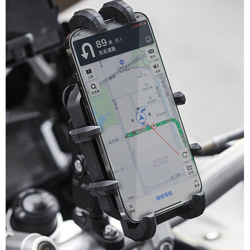 Motorcycle Wireless Charging Phone Mount with 360° Rotation Holder