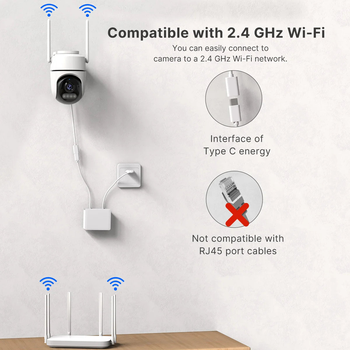 1080P WiFi PTZ Security Camera with Night Vision & Two-Way Audio
