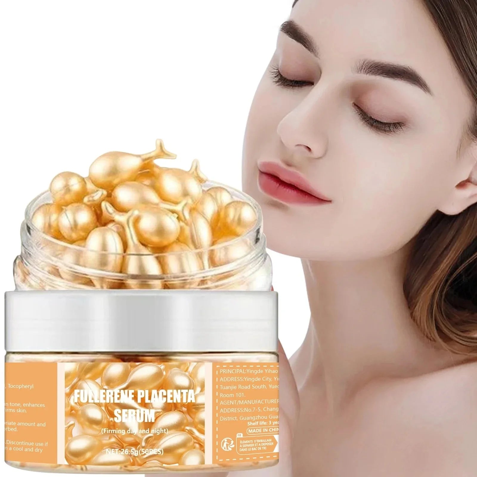 50Pcs Collagen Face Care Capsules Serum Spot Acne Wrinkle Remover Firming Whitening Hyaluronic Acid Essence Skin Care New style 