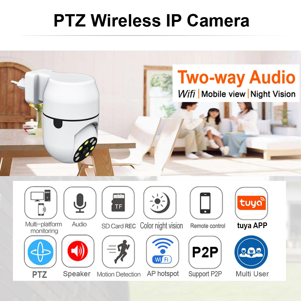 PTZ IP Security Camera for Full 360° Home Surveillance