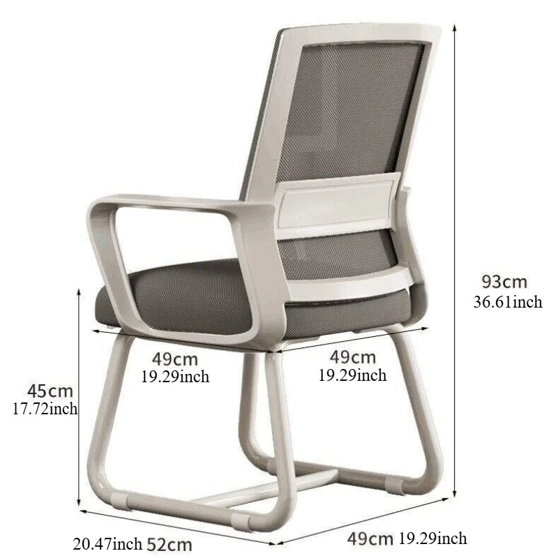 Cushioned Metal Frame Office Chair for Desk, Study, and Dorm Use