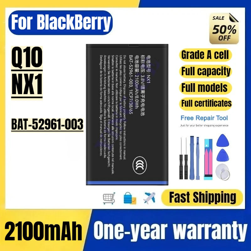 BAT-52961-003 csereakkumulátor BlackBerry Q10-hez és NX1-hez