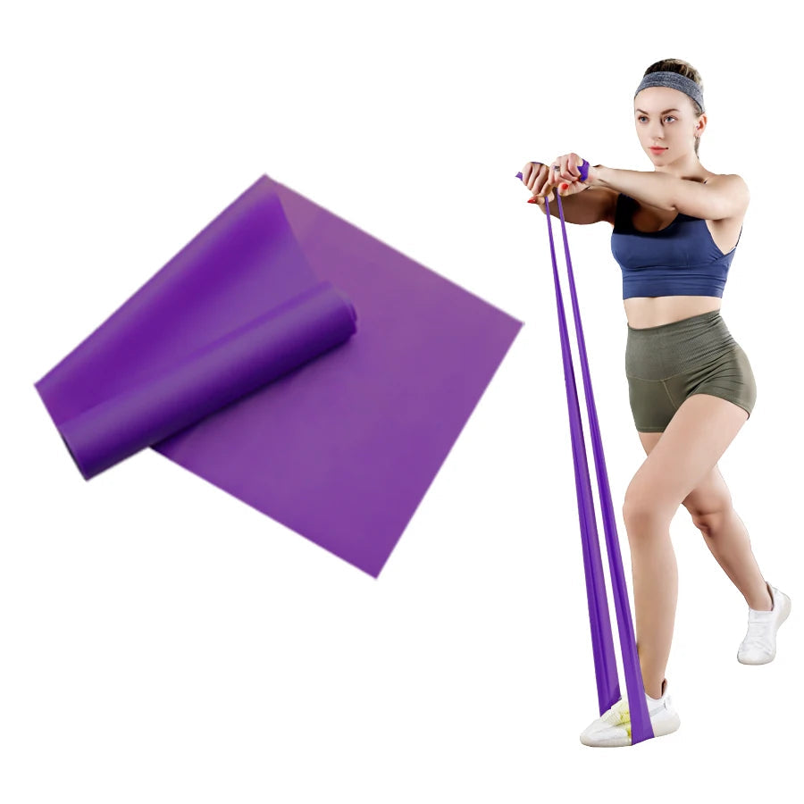 Long Training Stretch Bands Yoga Pilates Resistance Band for Physical Lower Body home Strength Elastic Exercise Bands 