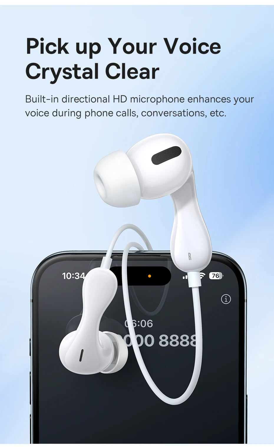 Auriculares con cable Baseus Encok CZ20/HZ20 con audio de alta resolución y micrófono