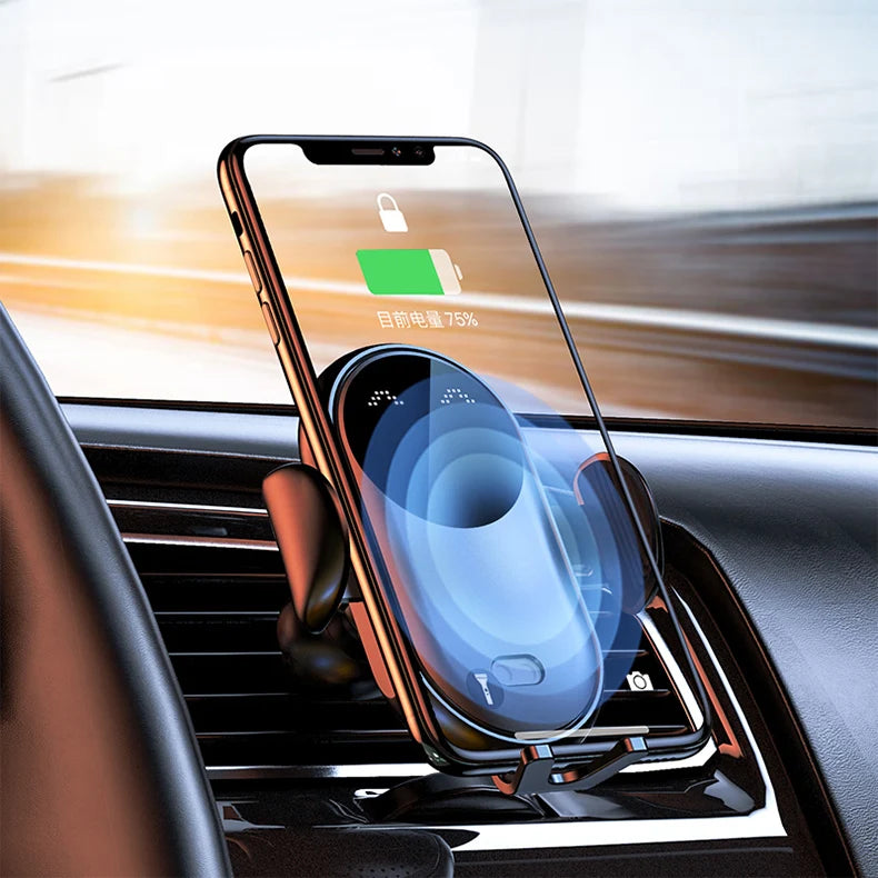 Wireless Car Charging Holder with Automatic Clamps