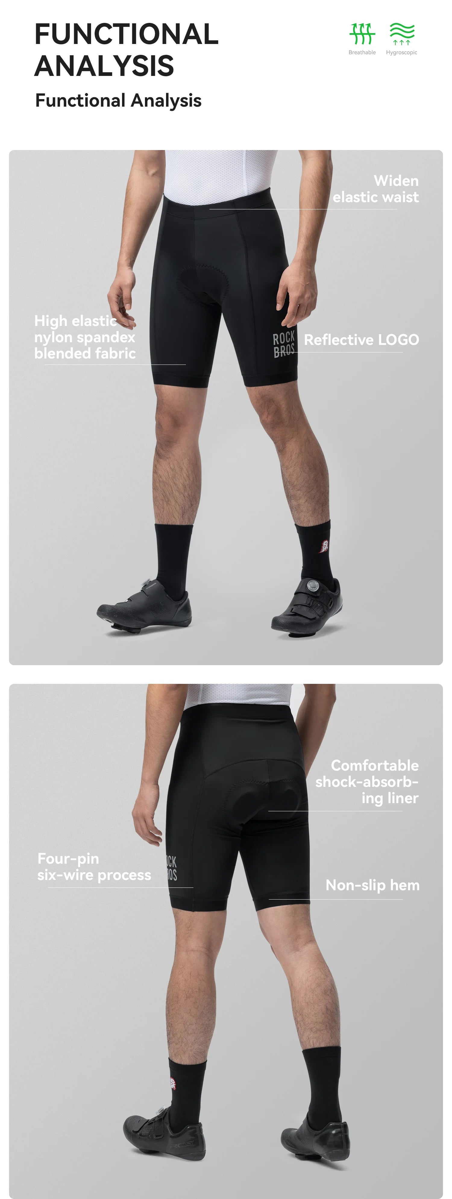 Men’s Cycling Shorts Breathable Stretch MTB Riding Shorts