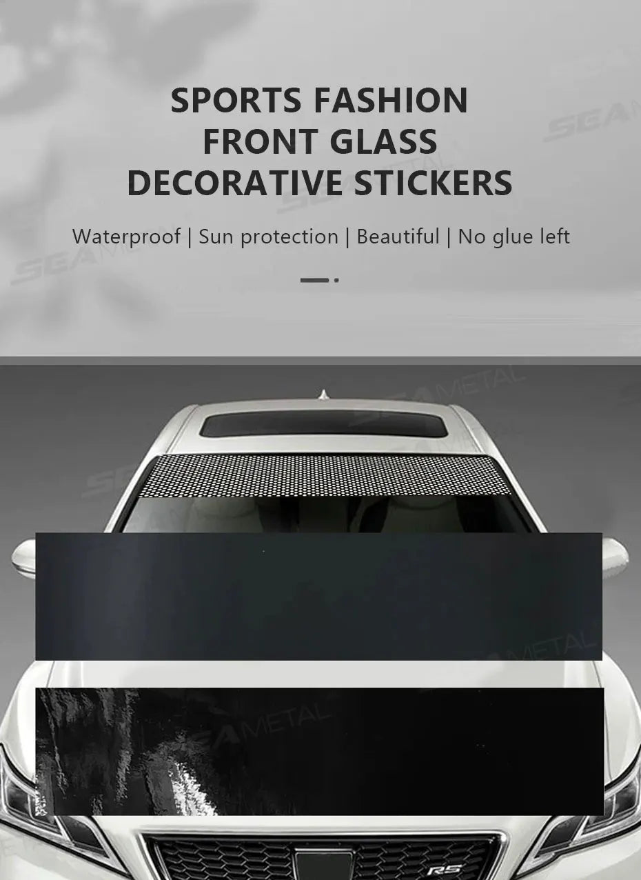 SEAMETAL Windshield Sun Protection Sticker Car Window Sun Visor Windscreen Sun Shade Cover Universal Heat Insulation Vinyl Film