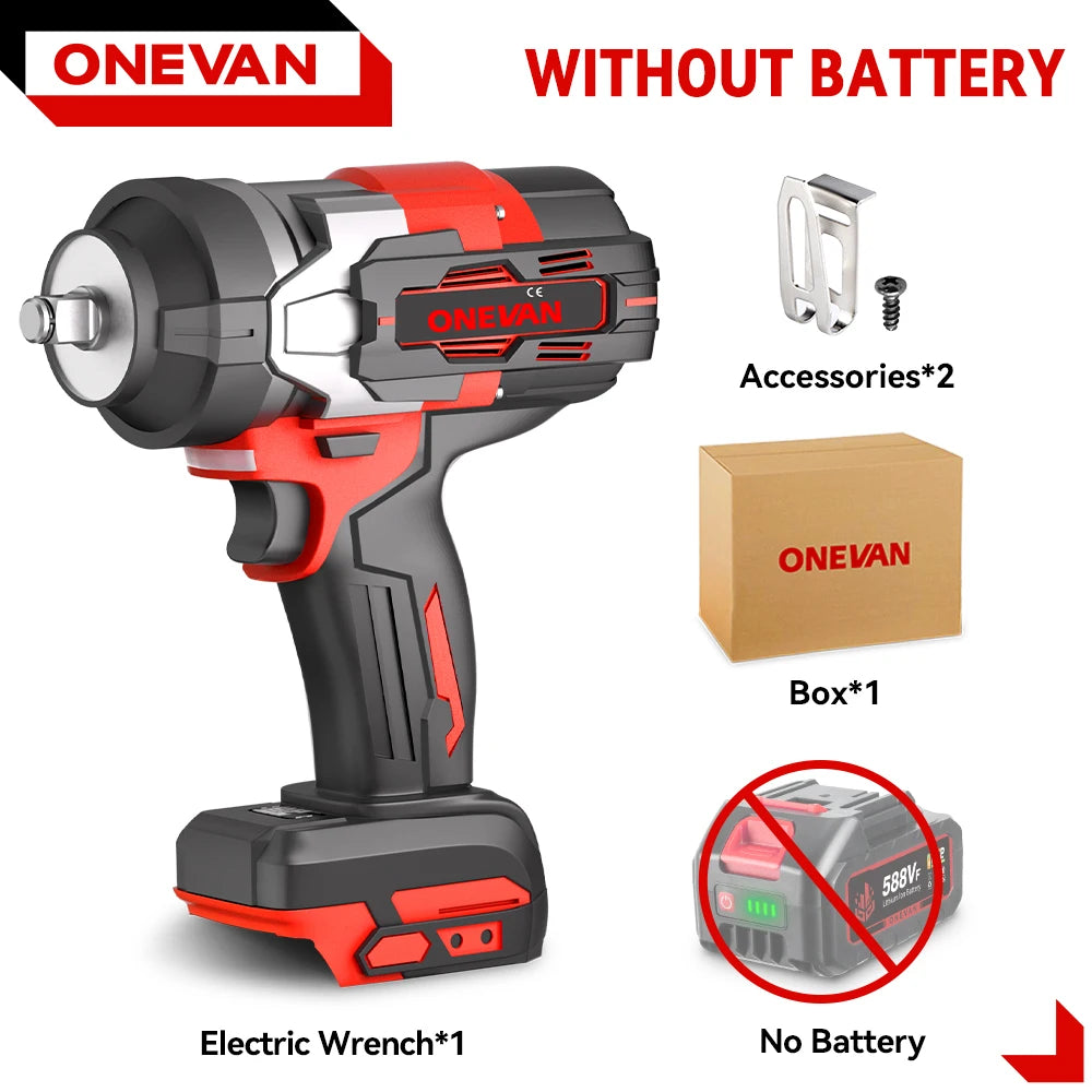Ασύρματο κλειδί κρούσης 2800N.M 8000RPM χωρίς ψήκτρες 18V εργαλείο ισχύος