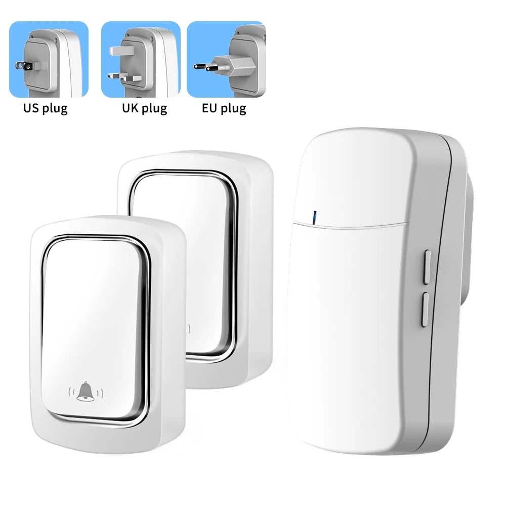 Kit di campanello wireless autoalimentato SIXWGH, 38 suonerie