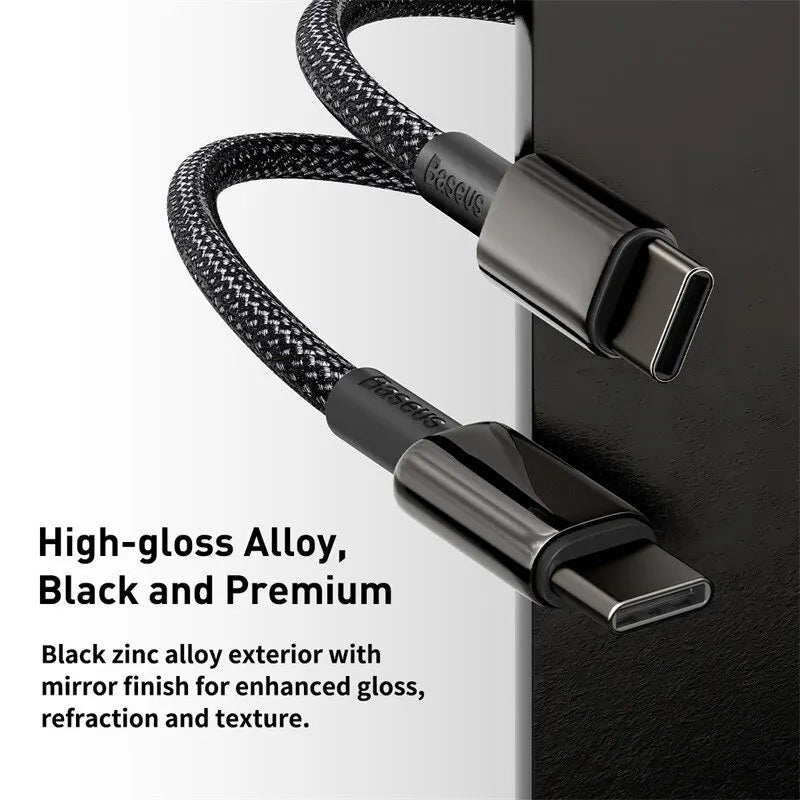 Cable Baseus 100W Tipo C para iPhone 15, Cable de Carga Rápida USB C PD para Macbook, Samsung, Xiaomi, Cable Tipo C USB C