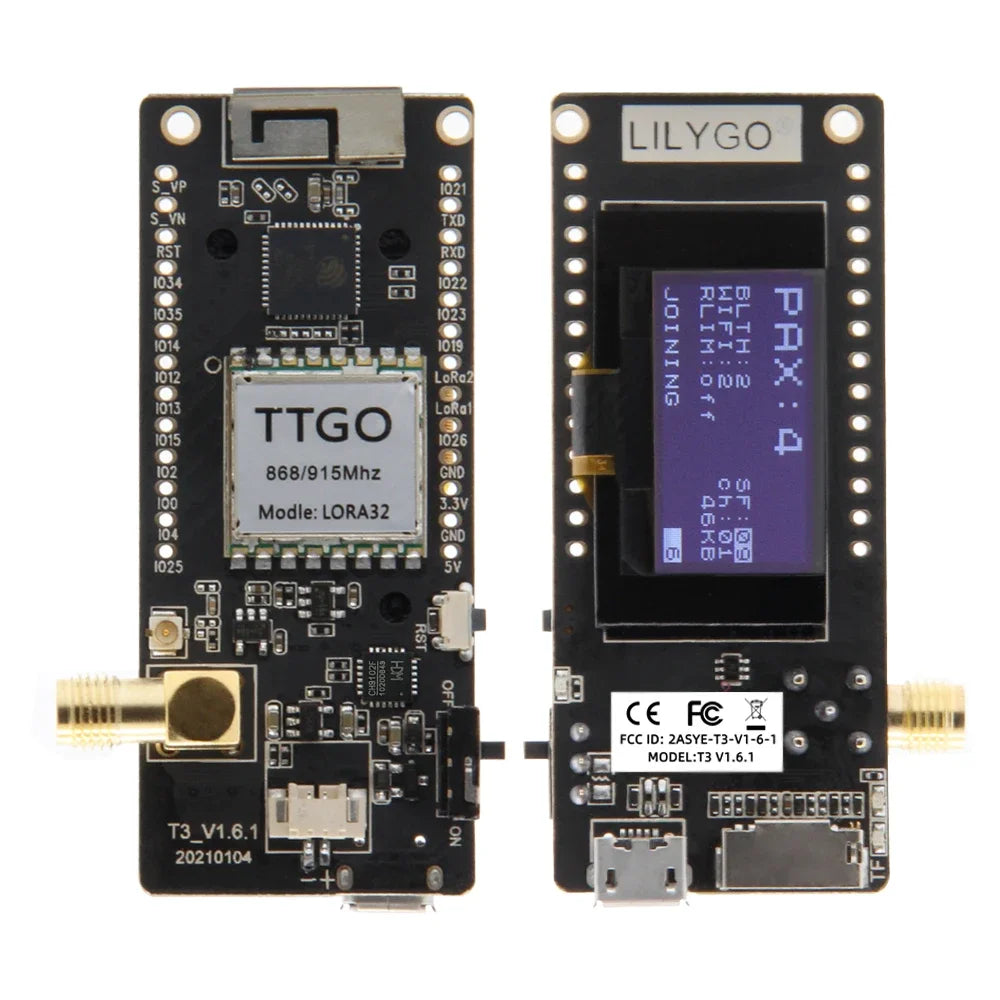Modulo ESP32 LoRa32 V2.1 con OLED, WiFi, Bluetooth e antenna SMA