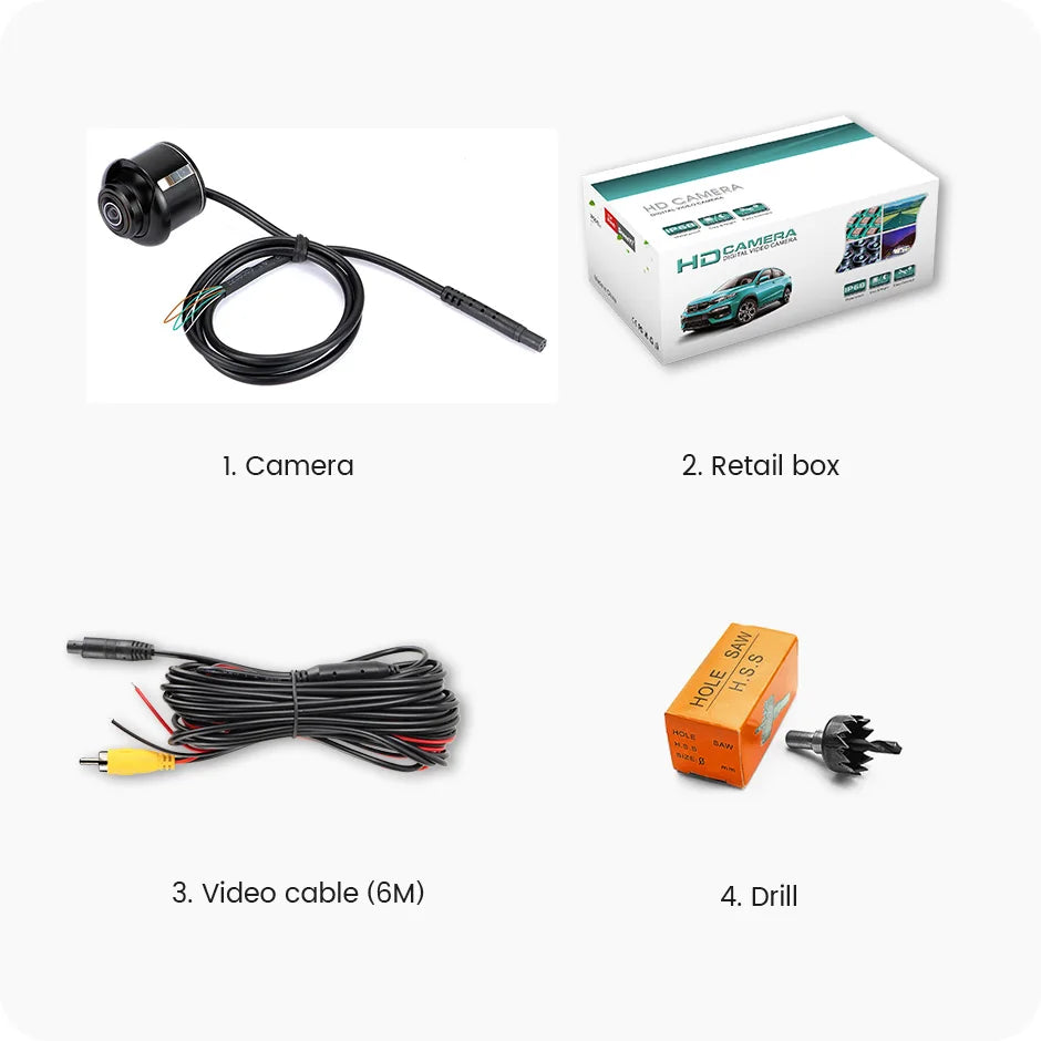 GreenYi AHD 1920x1080P Car Rear View Camera Full HD Night Vision 170° Fisheye Lens Vehicle Reversing Front Cam C828 