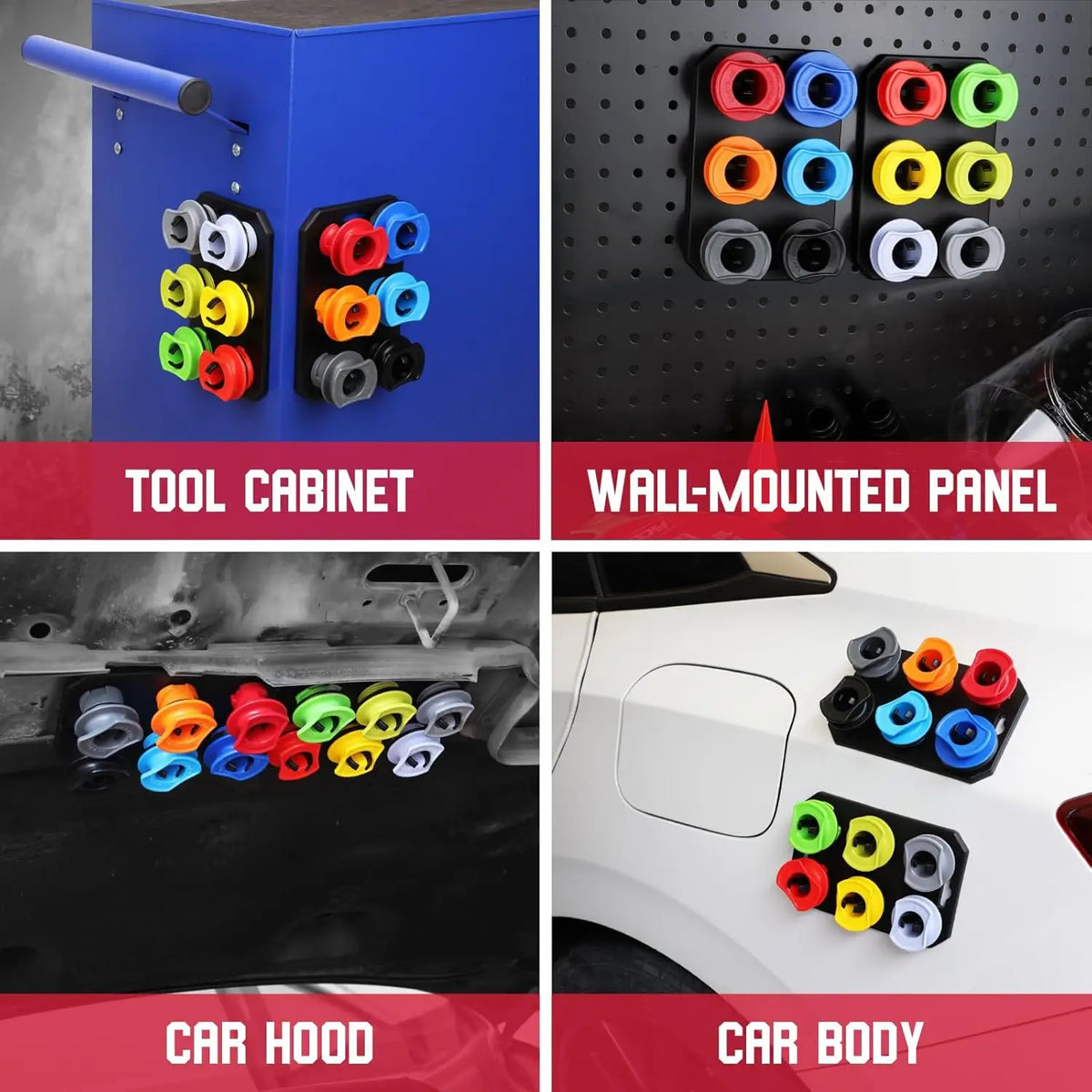Ensemble d’entonnoirs d’huile pour moteur 18 pièces, 1,59 Qt Kit d’entonnoir d’huile automobile avec 12 adaptateurs, raccordElbow, écran fléche Magnétique stockage