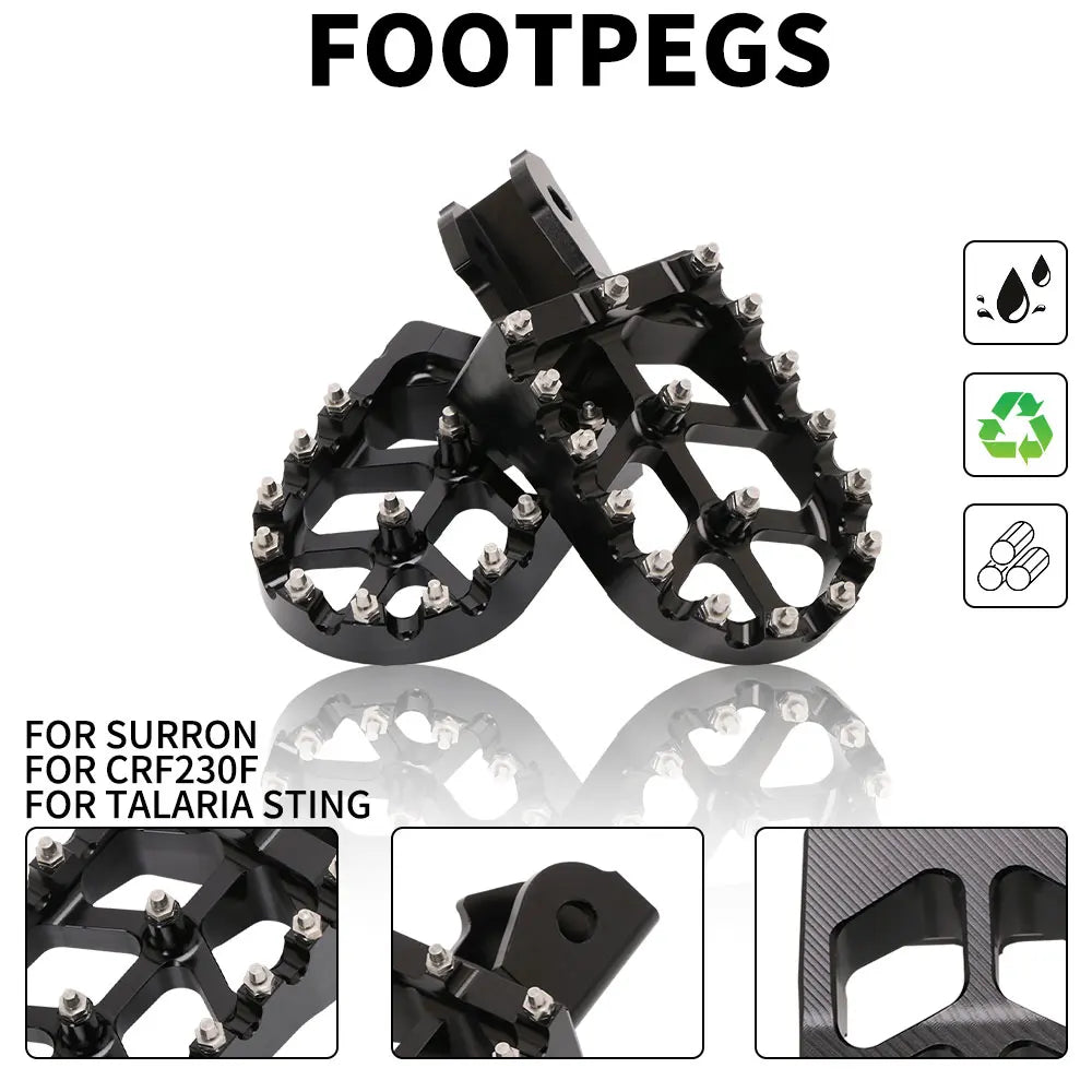 For Surron CNC Foot Peg Motorcycles Accessories Footpeg Footpedal For Talaria Sting Sur Ron Lightbee CRF 150F 230F Electric Bike 