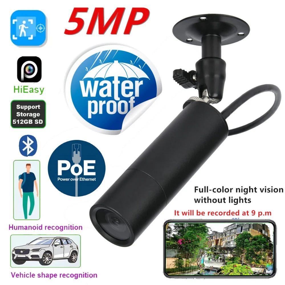 5MP Audio IP POE Mini WiFi Camera with Color Night Vision