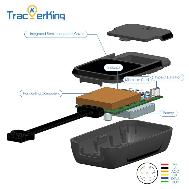 2kom EC33 4G+2G GPS tracker s baterijom od 300mAh TrackerKing Najmanji tracker Relay GPS Rastreador GPS J16 Acc Alarm