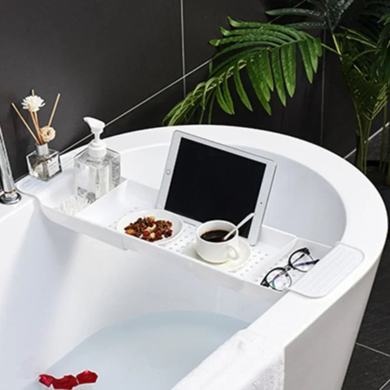 Multi-Function Retractable Bathtub Storage Rack Bath Tray Shelf Tub  Towel Storage Shelf Kitchen Sink Drain Holder