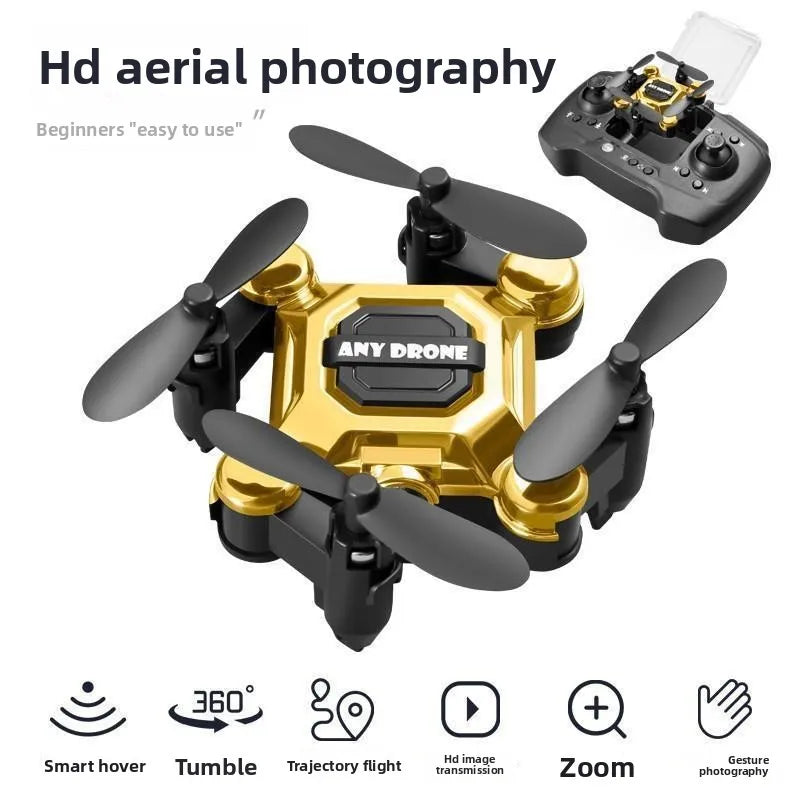 Mouchový dron, mini skládací dron, letecká kamera dron, studentská dálkově ovládaná helikoptéra, malá hračka