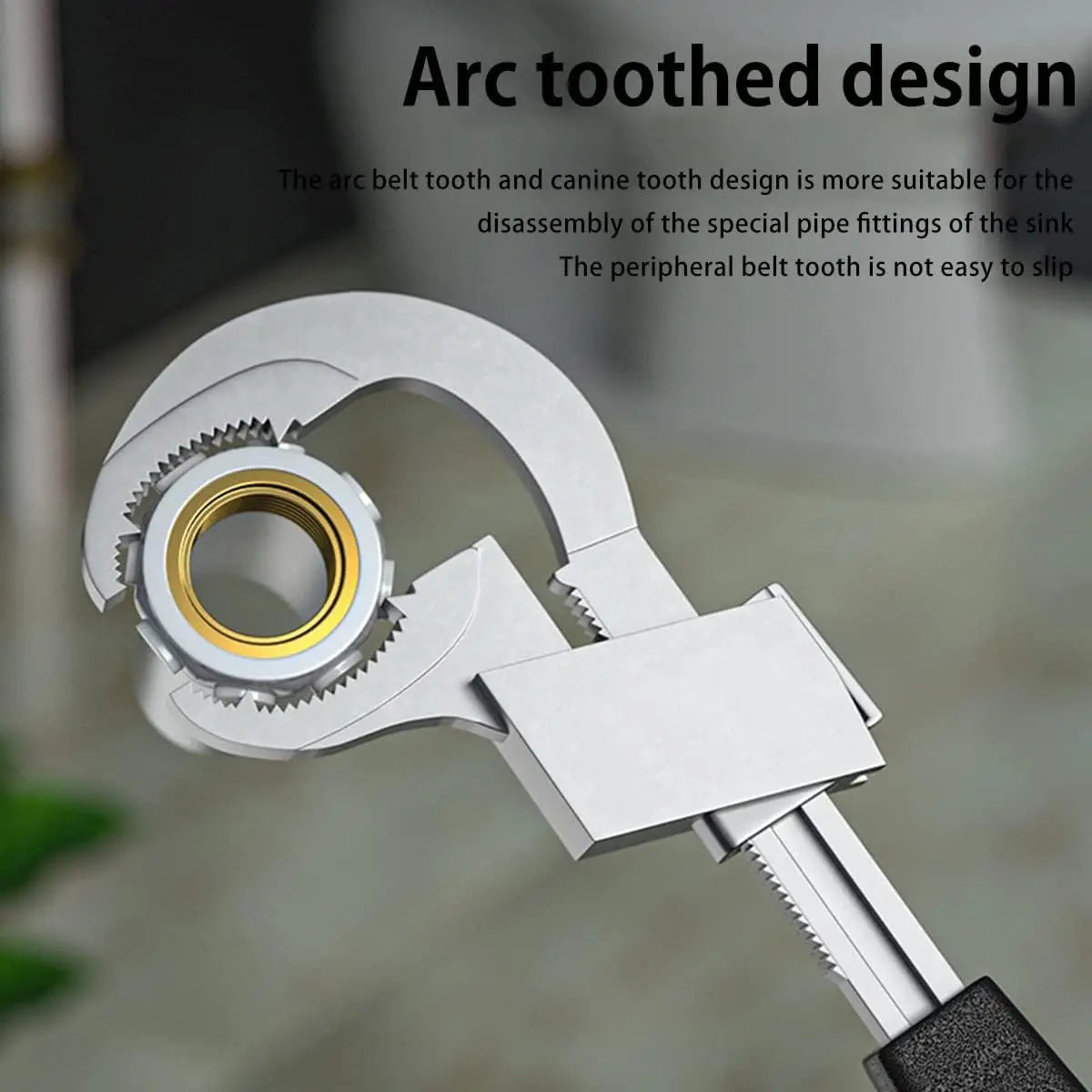 Wide-Opening Adjustable Plumbing Wrench