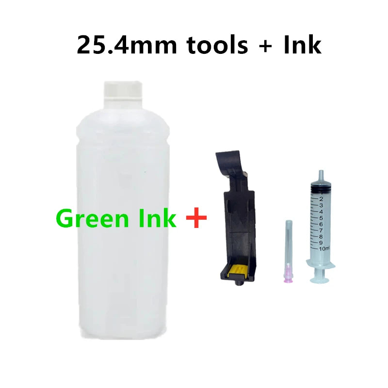 Eco 100ml Refillable Ink Compatible Quick-drying Solvent Ink Refill Ink Tool Snap Fill for 12.7mm Handheld Inkjet Printer