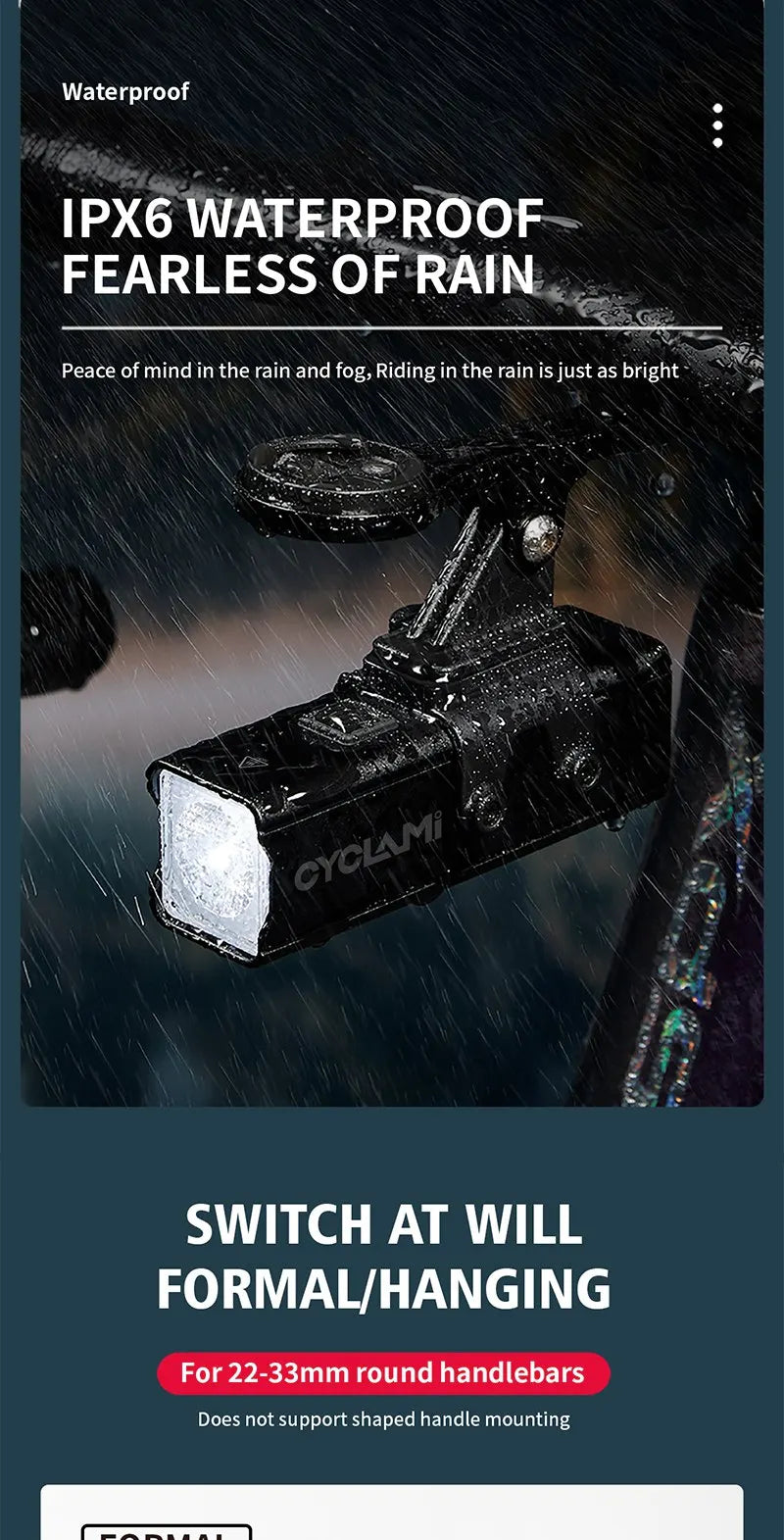 CYCLAMI 1000LM Bike Light Front Lamp Type-C Rechargeable LED 21700 4500mAh Bicycle Light Waterproof Headlight Bike Accessories 