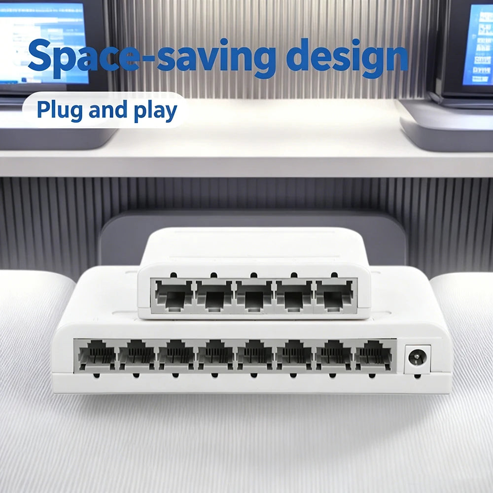 Mini Ethernet stikalo - 5 ali 8 vrat