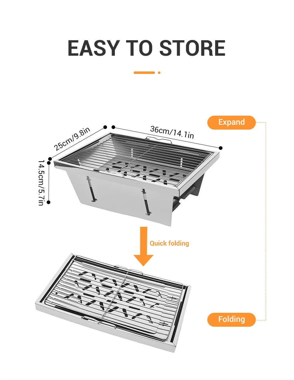 IGT Barbecue Grill Folding Charcoal Stove for Camping