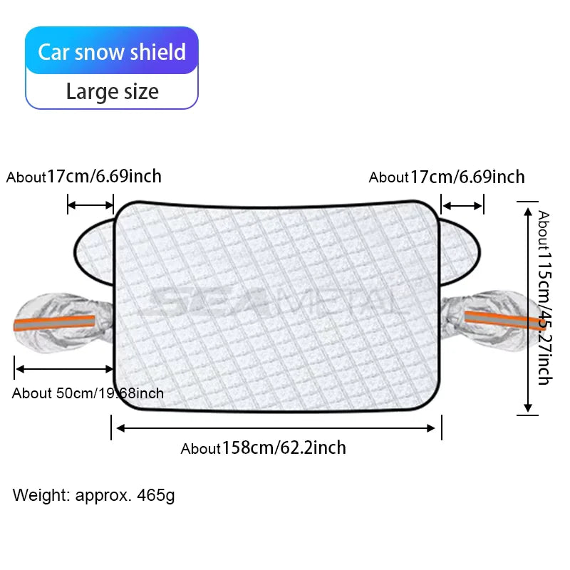 SEAMETAL Car Windshield Snow Cover Winter Waterproof Windscreen Snow Shield Sun Shade Protection Cover Universal for Suv/Sedan