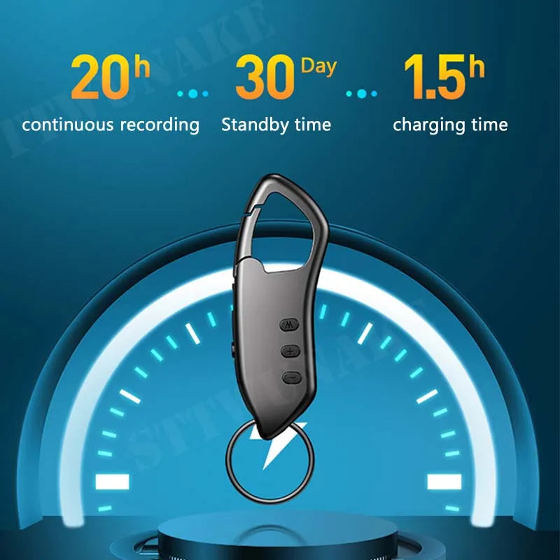 Mini Voice Activated Recorder Digital Audio Recording Keychain Device Wearable Sound Professional Micro Dictaphone STTWUNAKE 