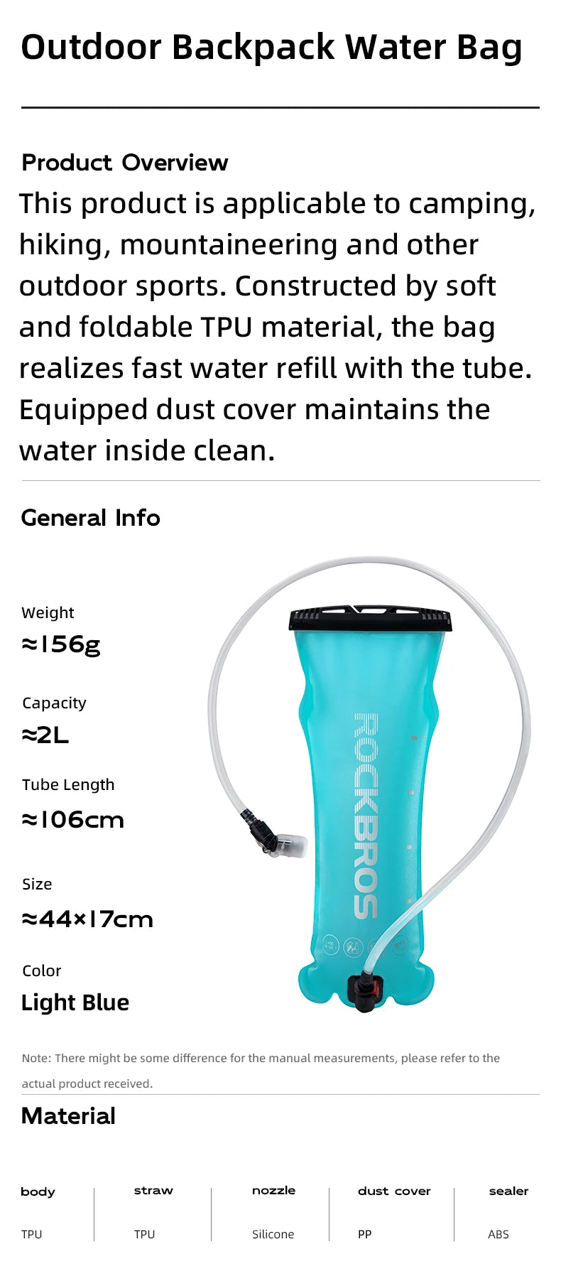 2L Hydration Water Bag for Running, Cycling & Outdoor Use
