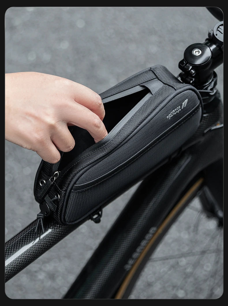 1.3L Bicycle Top Tube Bag with Earphone Port