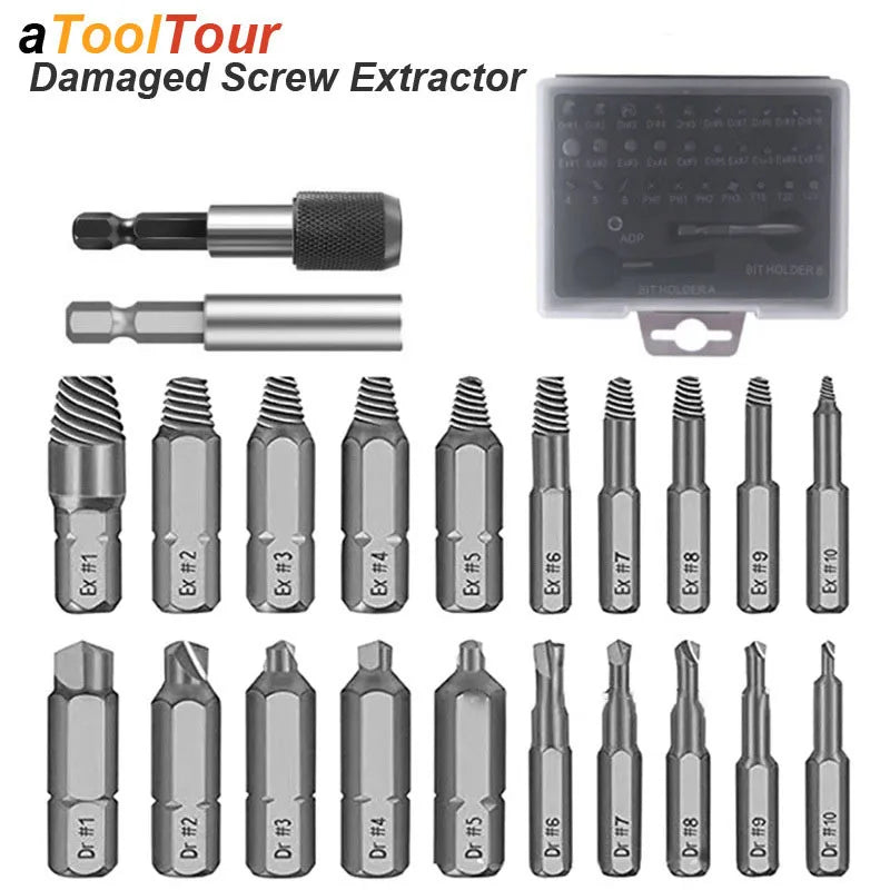 Damaged Screw Extractor Set - Kit Options
