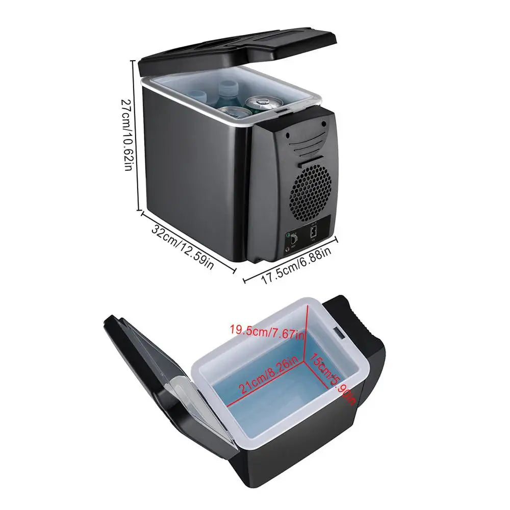 12V 6L Car Cooler and Warmer Mini Fridge for Travel
