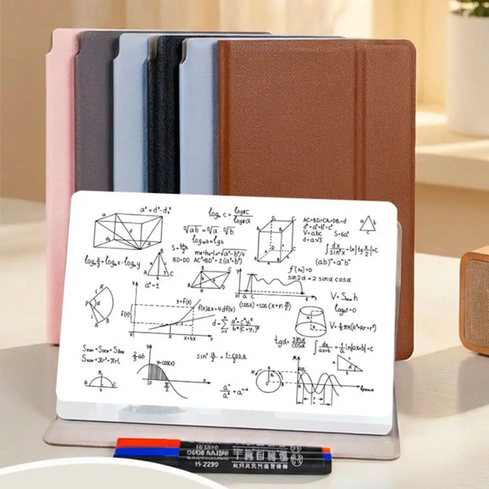 Reusable Dry-Erase Notebook with Folding PU Cover