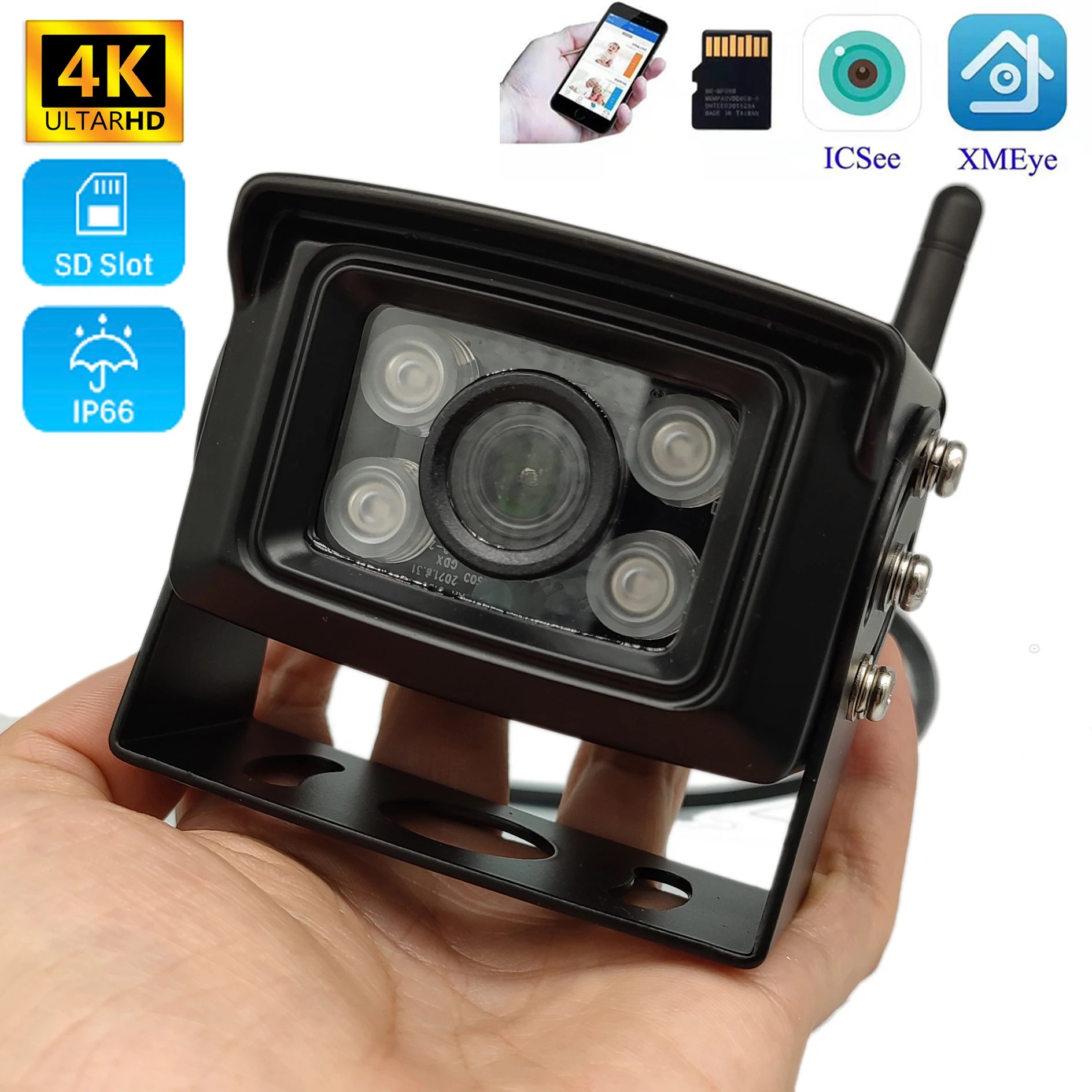 8MP Outdoor IP Security Camera with Motion Detection