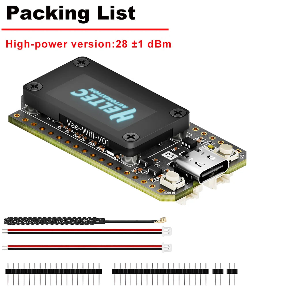 Heltec V4 Meshtastic WiFi LoRa 32 razvodna pločica kućište set meka antena ESP32 SX1262 sol energija BLE Low Power