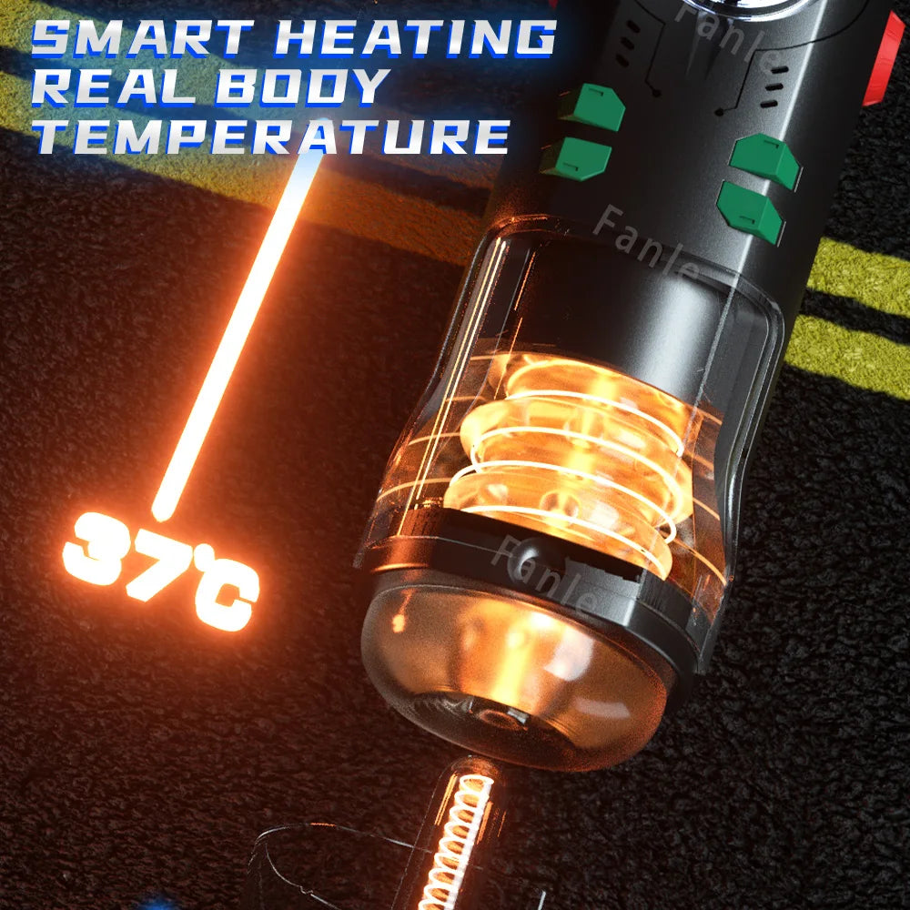 Чоловіча мастурбаційна чаша телескопічний нагрітий мастурбатор із присмоктуванням