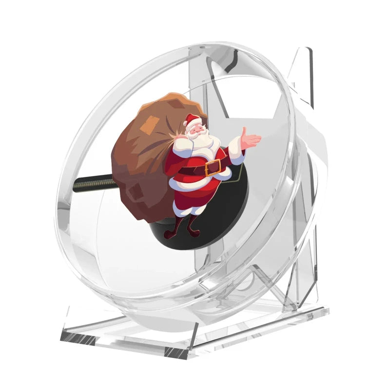 Mini LED Hologram-Effect Display Fan with Stand