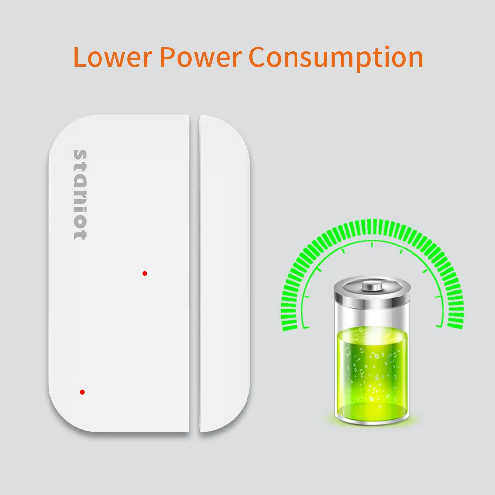 Staniot LoRa Wireless Contact Detector 5 Years Long Battery Life 500m Remote Transmission Door Window Entry Sensor for Home Security