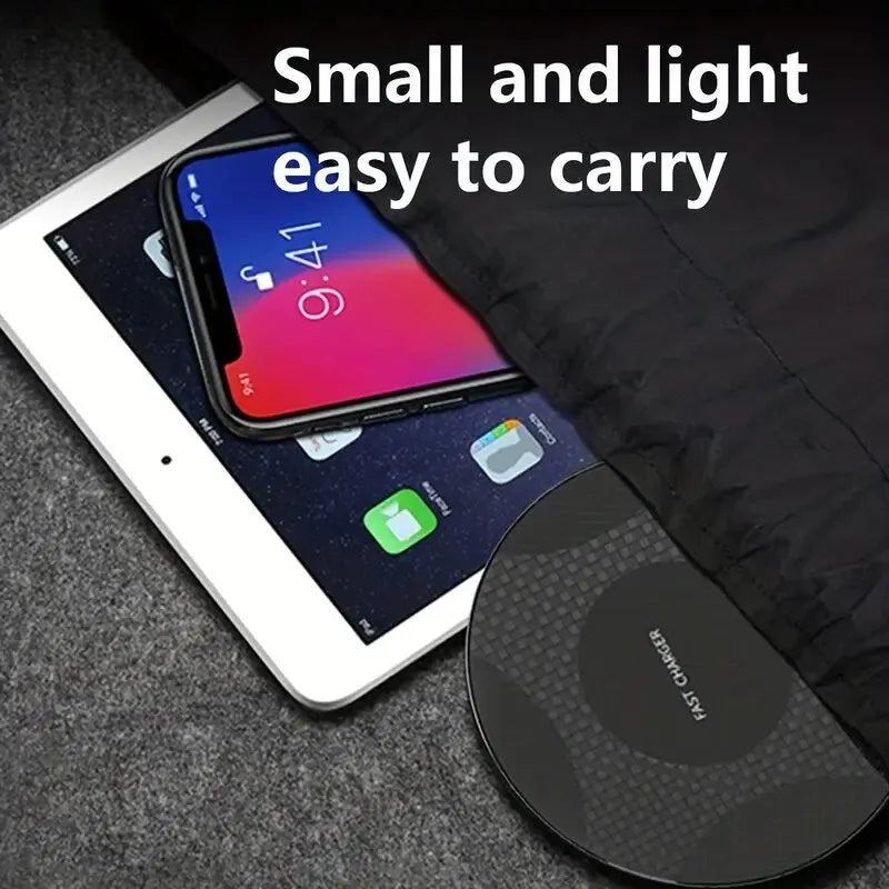 10W Drahtlose Ladegerät Pad Stehen Desktop Ultra-dünne Handy Schnelle Lade Dock Station Für iPhone 14 13 12 11 Samsung Xiaomi