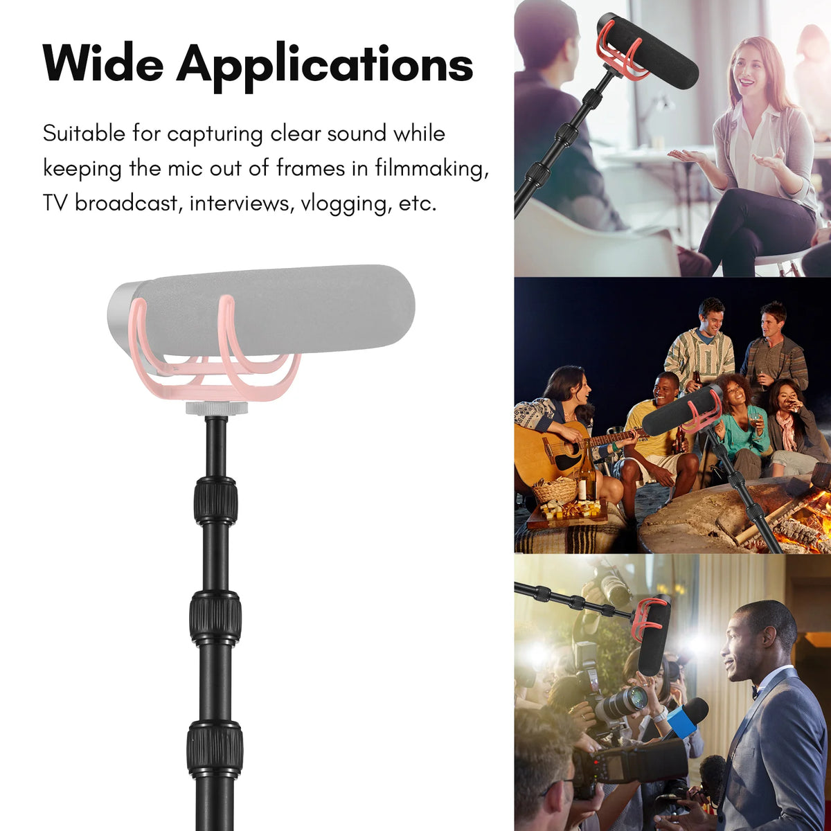 Telescopic Microphone Boom Pole - Section Options