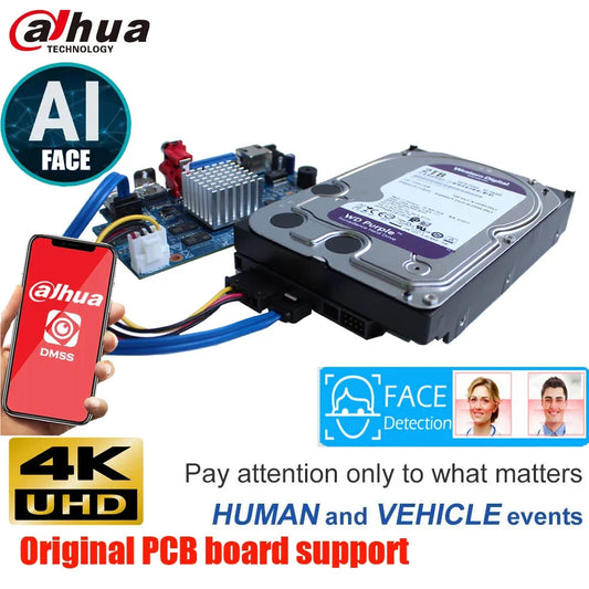 Mutil language Dahua AI NVR NVR2108HS-4KS3 NVR2116HS-4KS3  4K H.265 Network Video Recorder PCB board Spy-shop.com