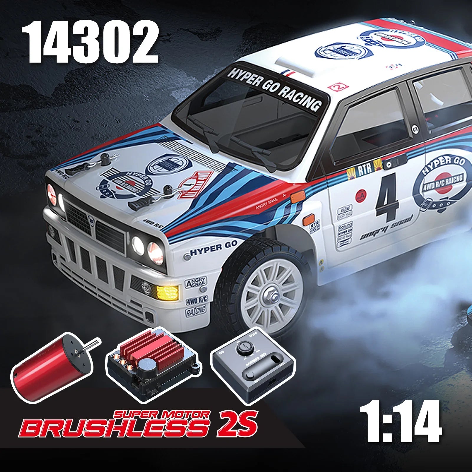 MJX Hyper Go 1/14 Brushless 4WD RC Car 55km/h High-Speed