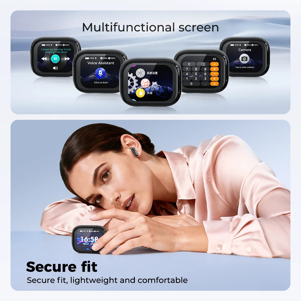 Smart AI Translator HTC NE68 Wireless Bluetooth Earphones With Mic Clear Sound Earbuds Low latency Translation 40Hrs Playback