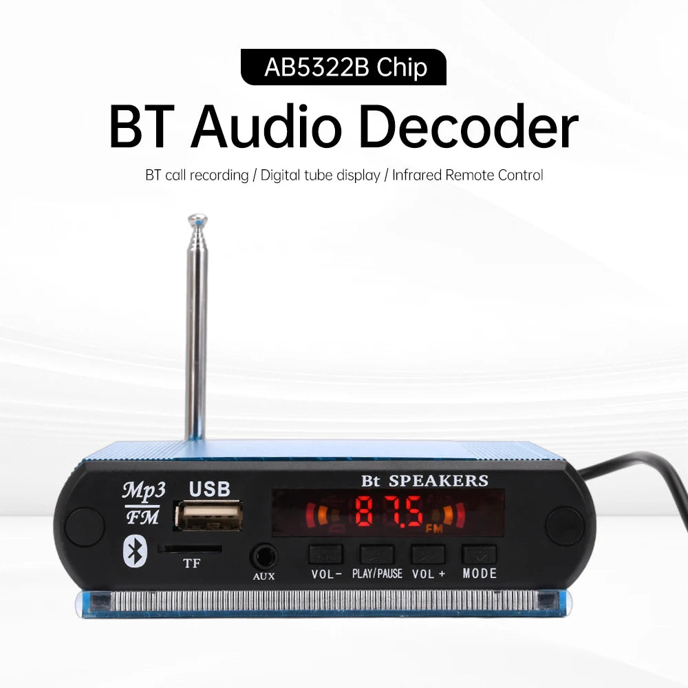 12 V Bluetooth Audio Decoder Module with Remote