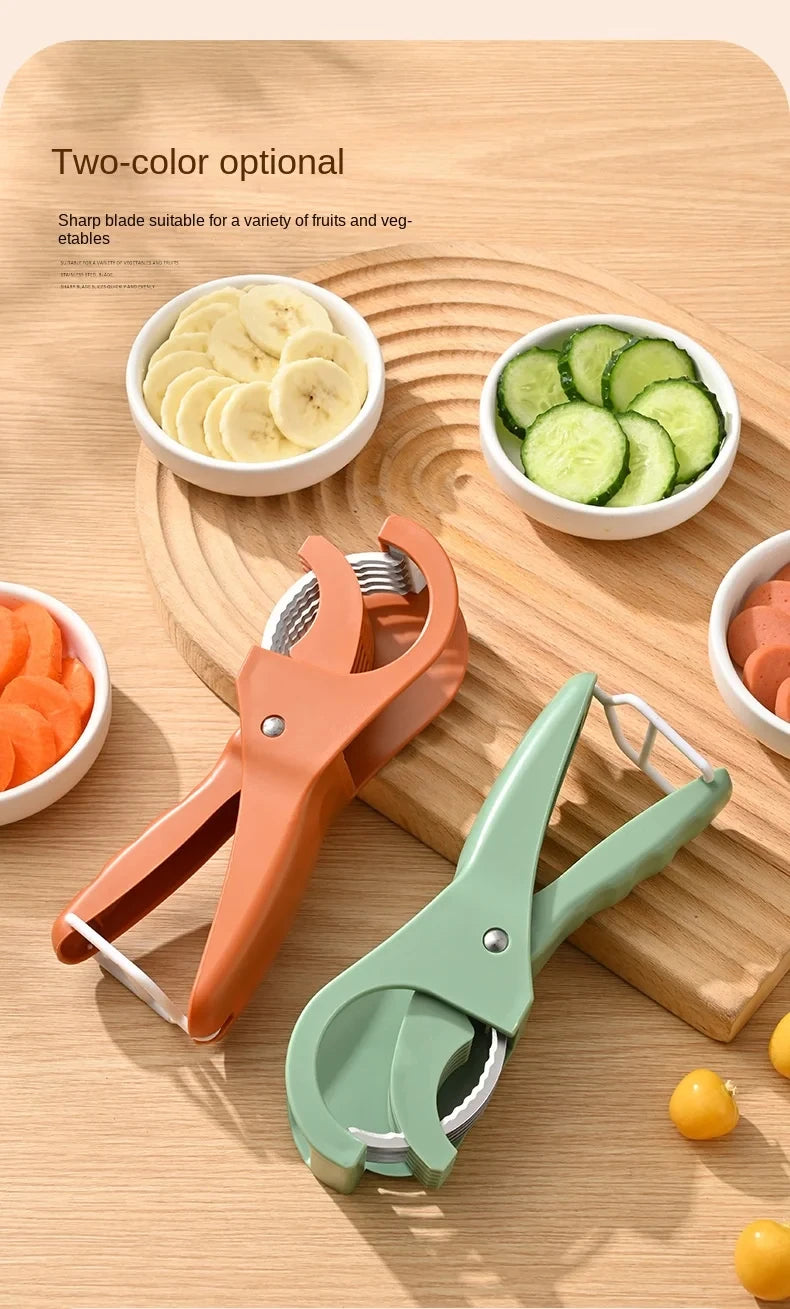 HooFun Kitchen Tools Stainless Steel Vegetable and Fruit Slicer Multi Functional Salad Slicer Kitchen Accessories 